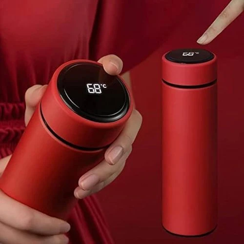 SMART ডিজিটাল LED থার্মাল ফ্লাস্ক টেম্পারেচার ডিসপ্লে সহ স্টেইনলেস স্টীল ফ্লাস্ক