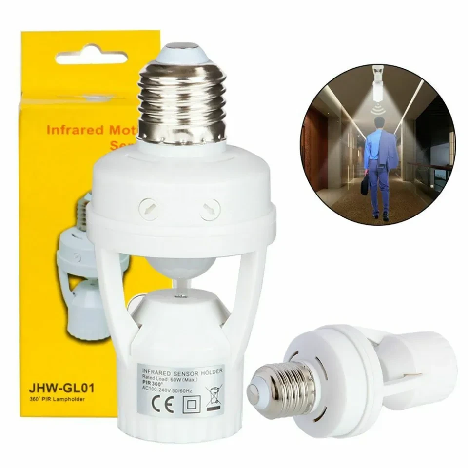 360 Rotating Pir Motion Sensor Light Holder