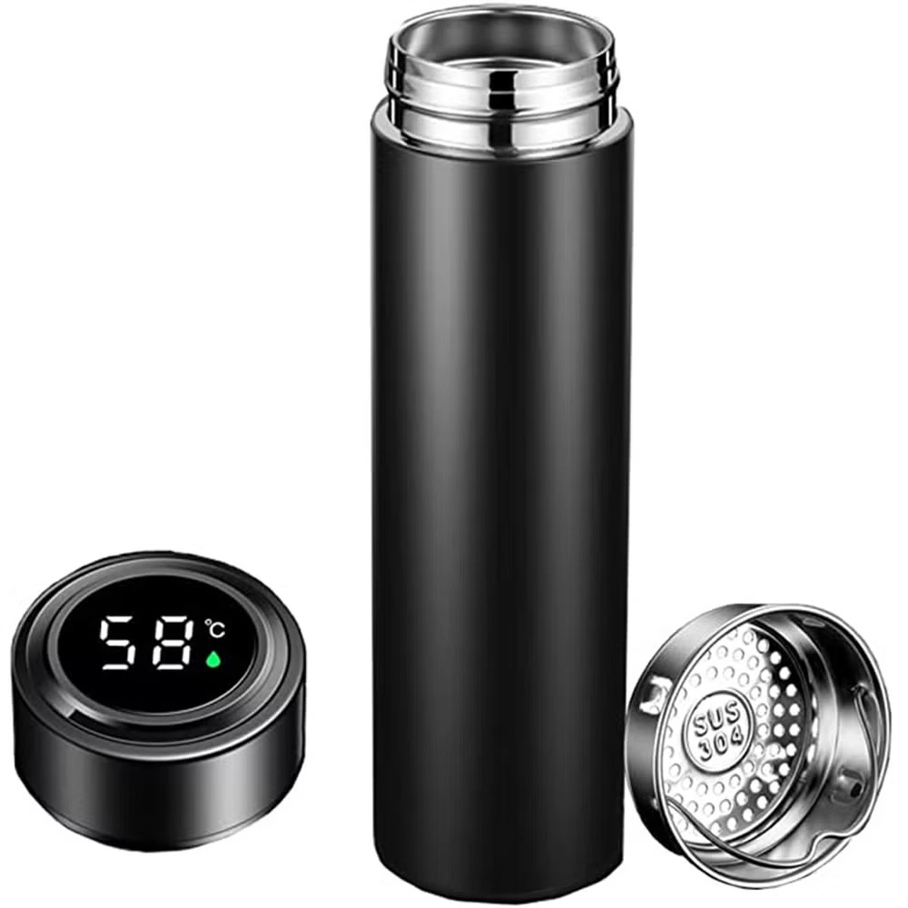Stainless Steel Digital Flask Vacuum Thermal Flask with LED Temperature Display – Smart Flask