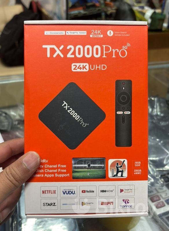 TX 2000 Pro 5G Android TV Box – 16GB RAM / 256GB ROM – 24K UHD