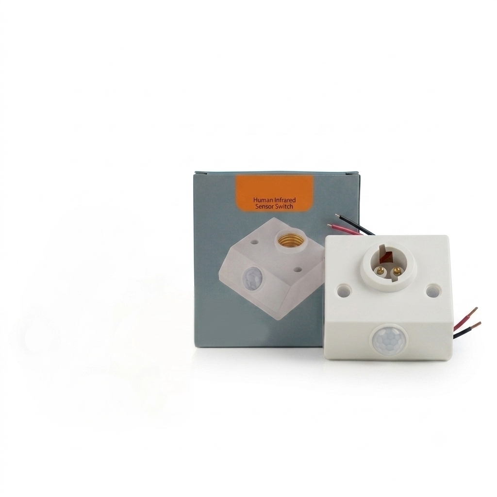 Human Infrared Motion Sensor Light Holder for Indoor Pin and Screw